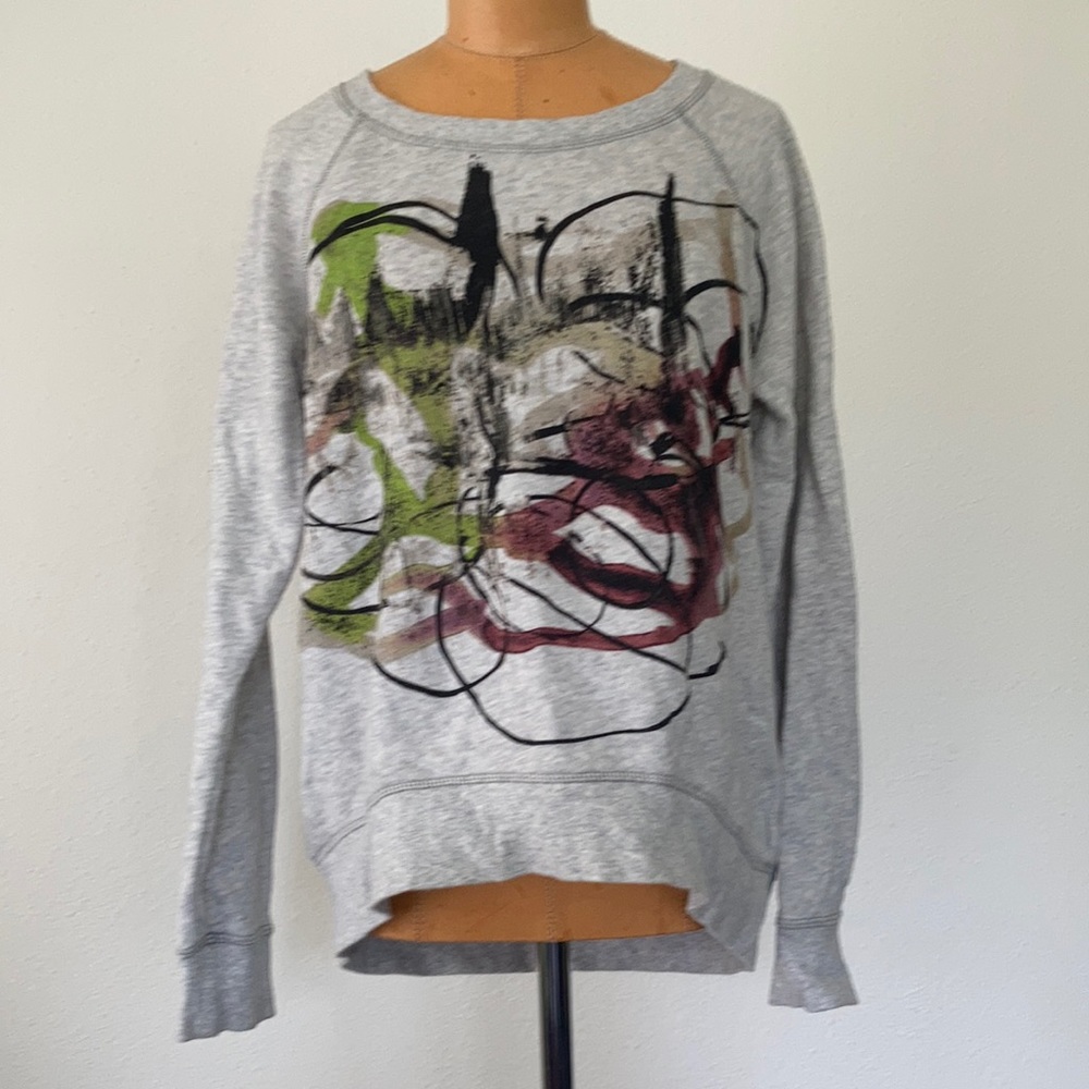 Target collab w Neiman Marcus & Proenza Schouler grey abstract print sweatshirt